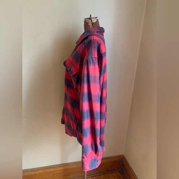 Jachs flannel button down shirt, red and black plaid shirt - Picture 8 of 10